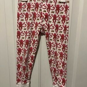 Roller Rabbit Pink Monkey Print Pajama Pants